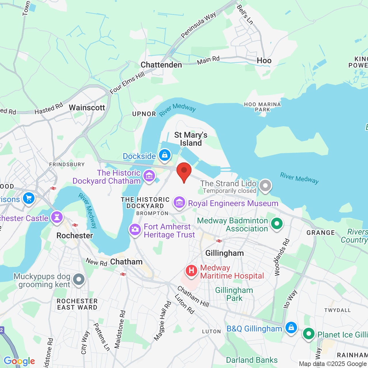 Map showing location of Kent, United Kingdom, ME4 4TB