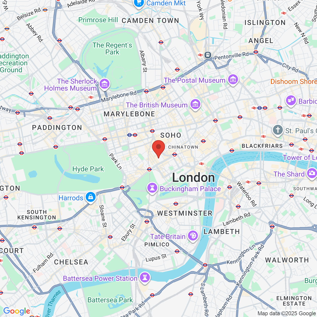 Map showing location of Burlington House, Piccadilly, London, United Kingdom,  W1J 0BD