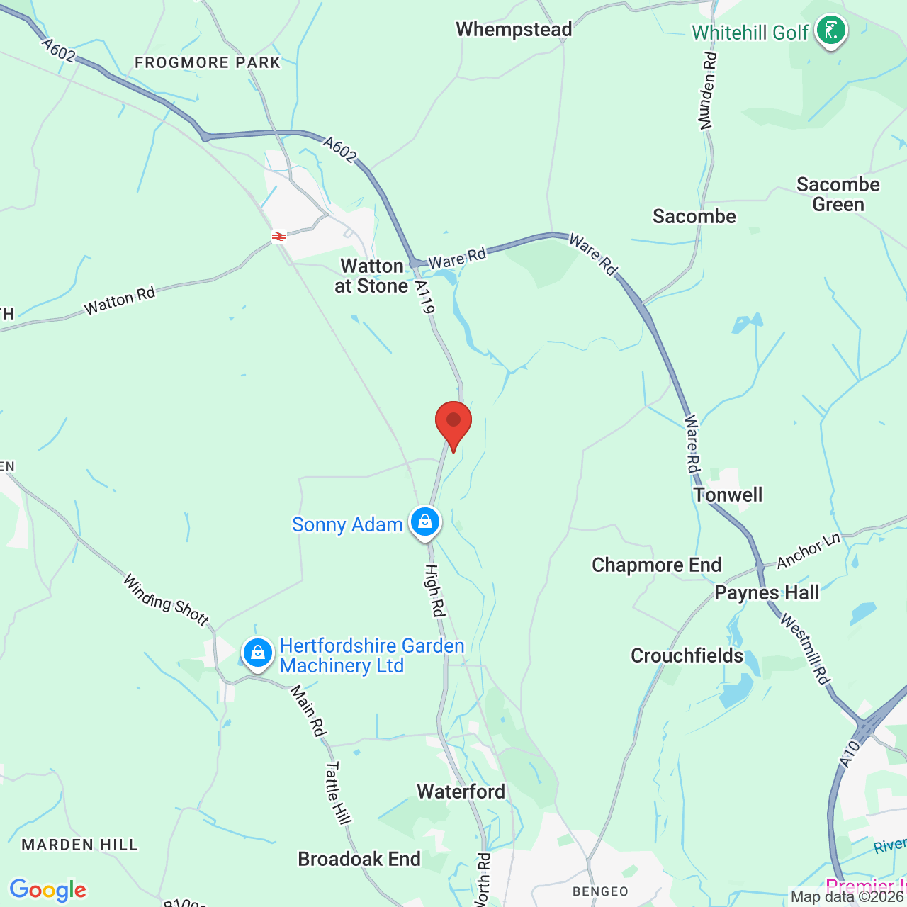 Map showing location of Hertfordshire, United Kingdom