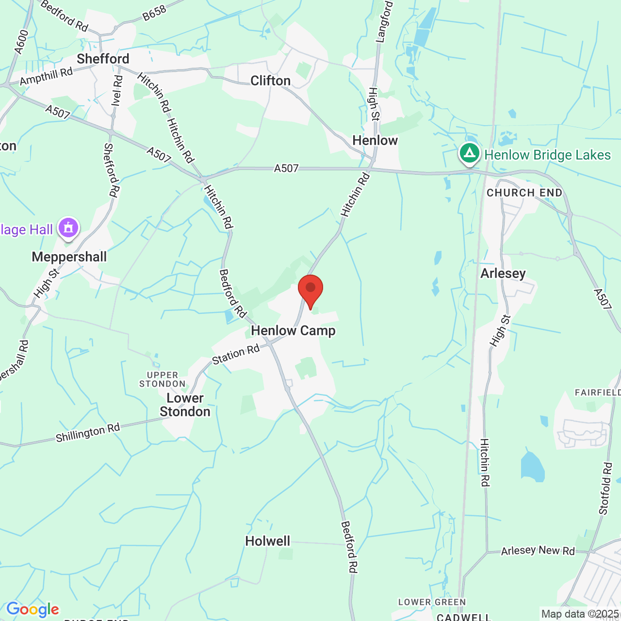 Map showing location of Bedfordshire, United Kingdom,  SG16 6BA