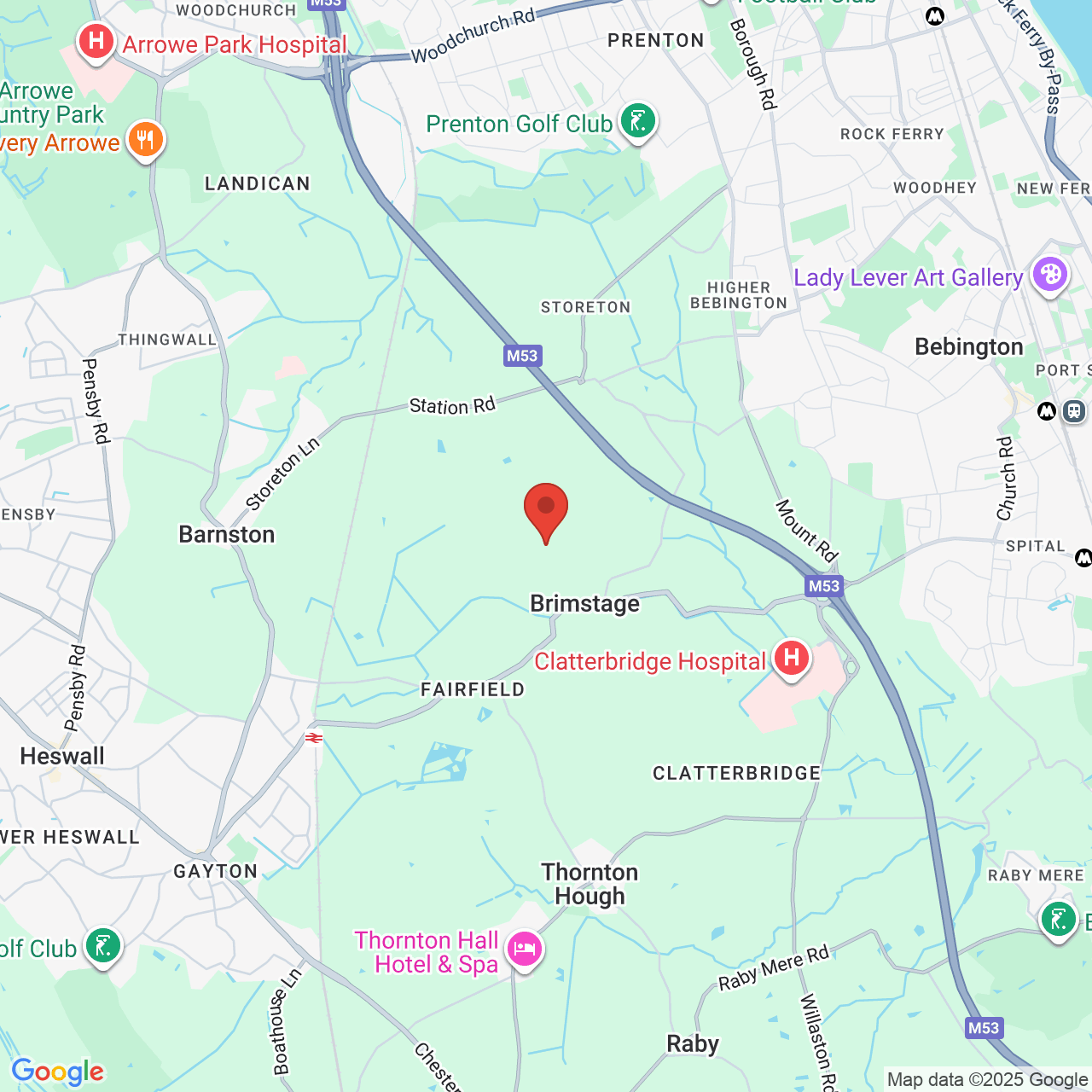 Map showing location of Wirral, United Kingdom