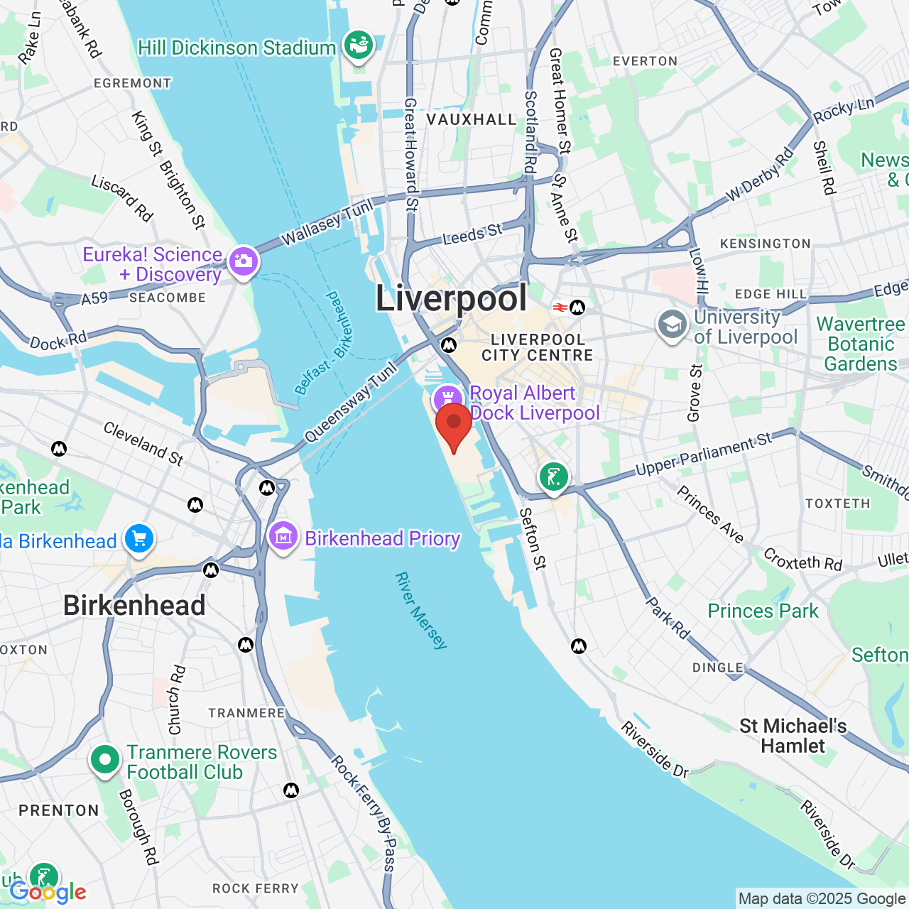 Map showing location of ACC Liverpool, Not specified, L3 4BX