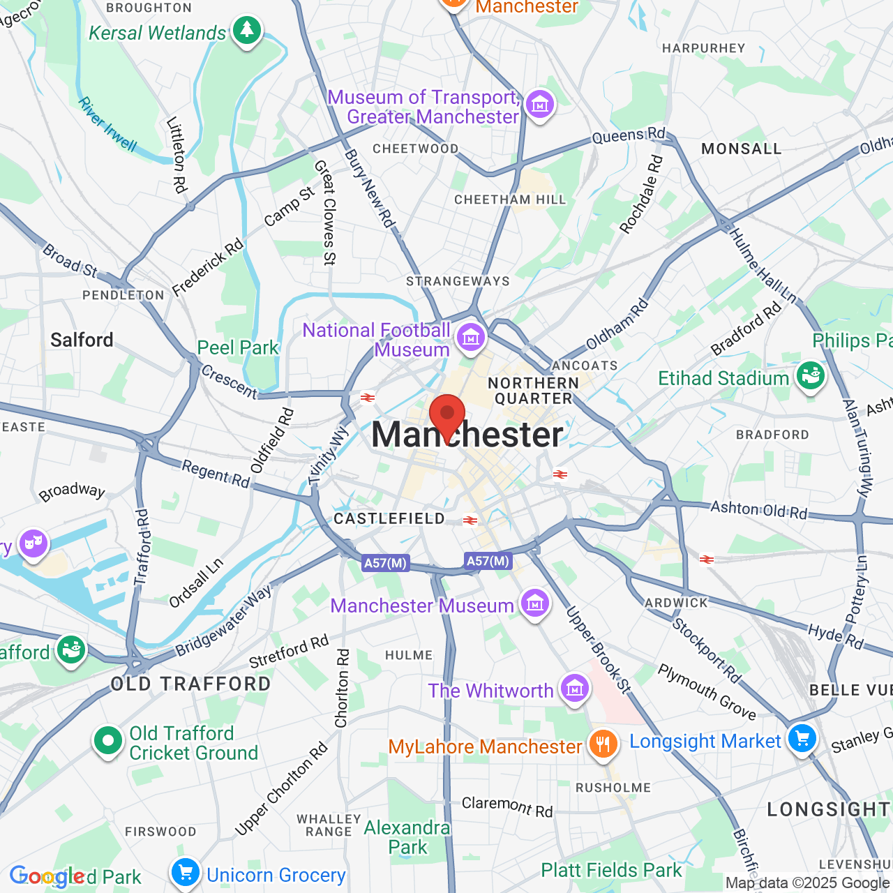 Map showing location of Manchester, United Kingdom, M15 9WL