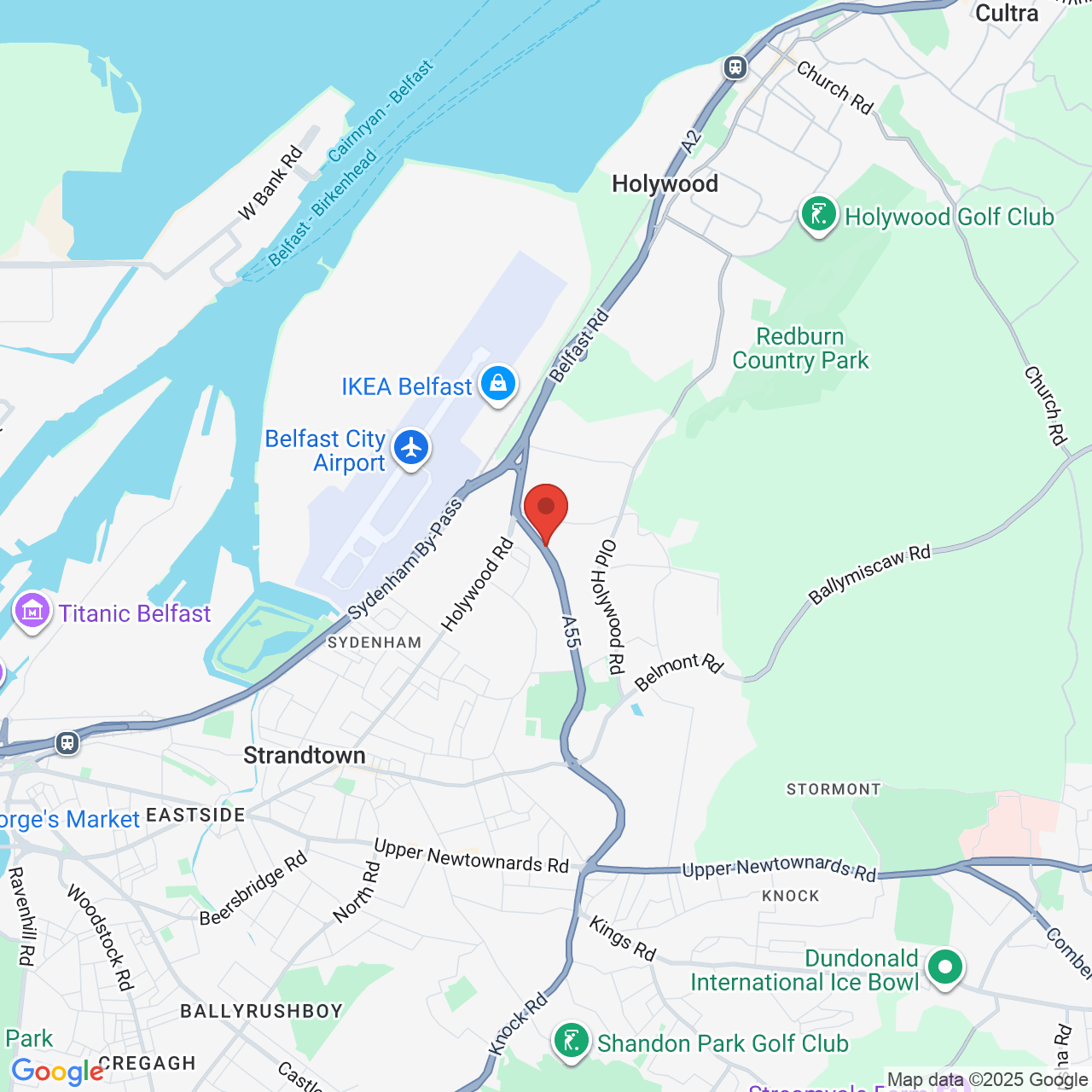Map showing location of Garnerville, Belfast, United Kingdom, BT4 2NX