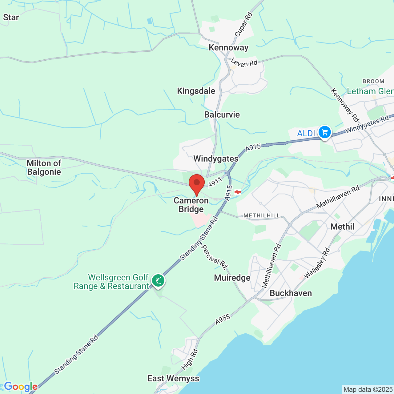 Map showing location of Fife, United Kingdom, KY8 5RL